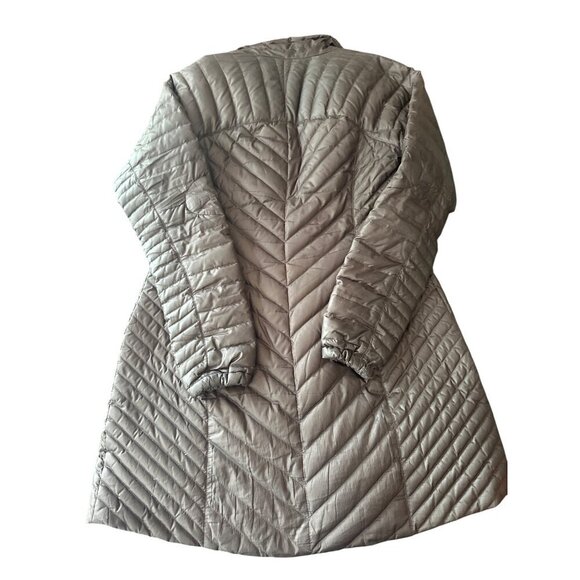 Eddie Bauer Womens Down Jacket S Black Midi Coat Goose Feathers Minimalist Gorp - Picture 6 of 6